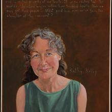 oil painting of Kathy Kelly